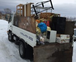 青森市油川岡田で2トントラック積み放題プランでの不用品回収　施工事例紹介