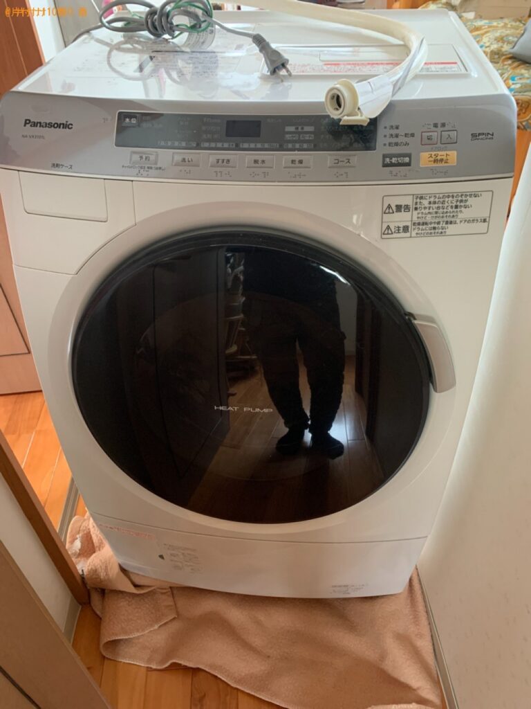 【青森市】洗濯機、ドラム式乾燥機付き洗濯機、突っ張り棒の回収