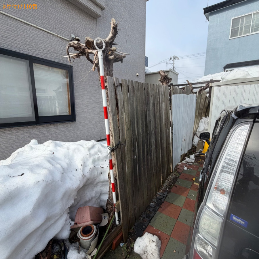 【青森市】木材の回収・処分、蝶番の修理、木の選定作業ご依頼